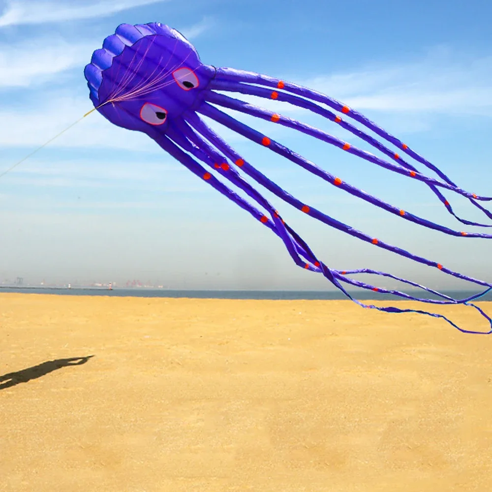 8M 13 Color Stereoscopic Big Octopus Soft Kite Outdoor Funny Boneless Inflatable Kite Easy To Fly Power Kite Cometa