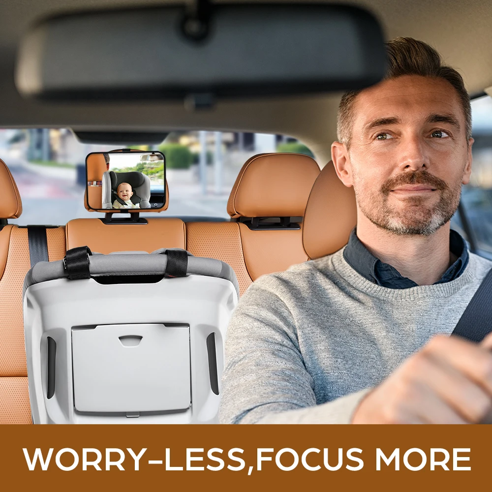 1 قطعة مرآة سيارة للأطفال مقاومة للكسر، مرآة الرؤية الخلفية لمقعد السيارة، سهلة التركيب، مناسبة عالمية