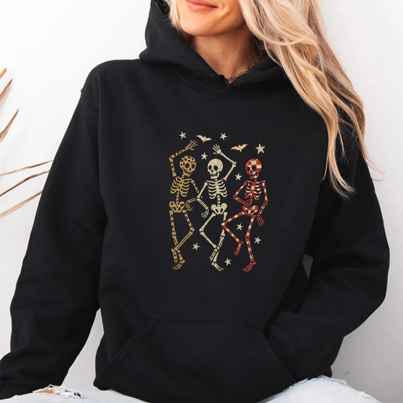 ハロウィンプリント秋冬モデルレディースメンズ防風暖かい綿オーバーサイズパーカーアウトドア通勤高弾性トップ