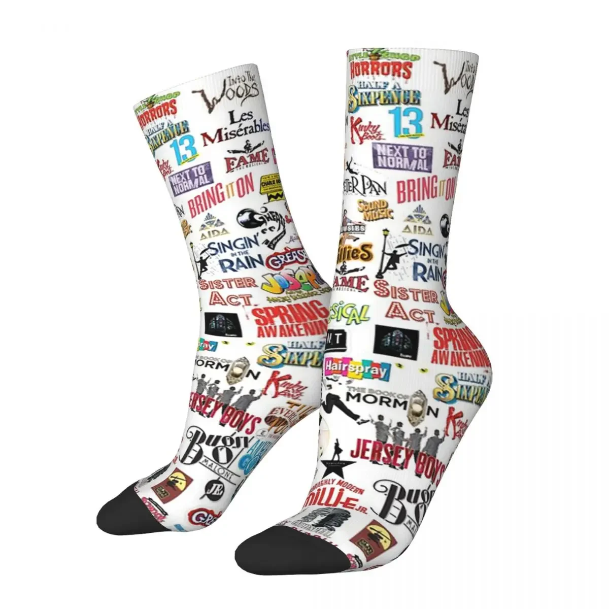 Calcetines con logotipos musicales Harajuku, medias Súper suaves, calcetines largos para todas las estaciones, accesorios para regalos de hombre y mujer