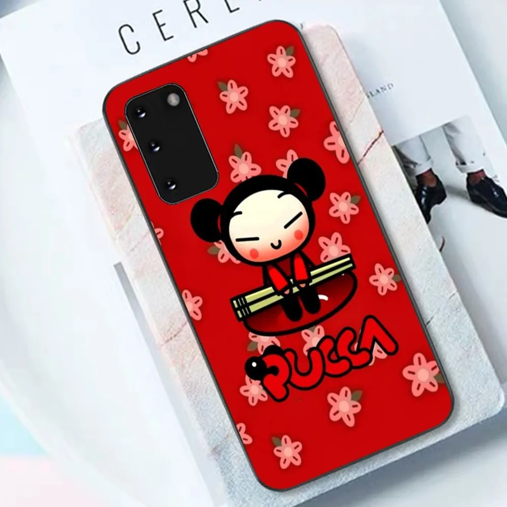 Cute Cartoon Pucca Garu Phone Case For Samsung S 9 10 20 21 22 23 30 23 24 plus lite Ultra FE S10lite Fundas