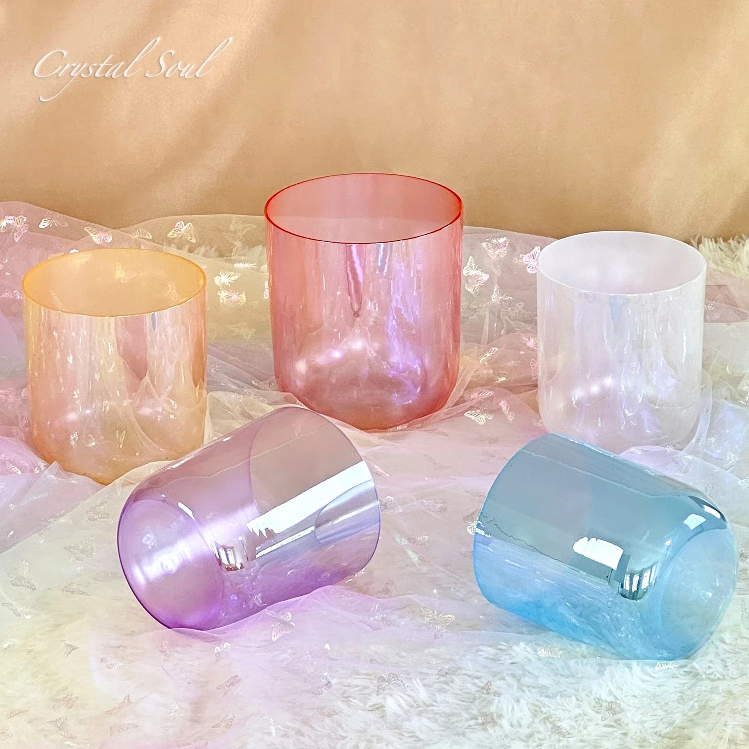 

CrystalSoul 432Hz 5 elements 6-7 inch customizable size tune Crystal Alchemy Singing Bowl with bag and accessories