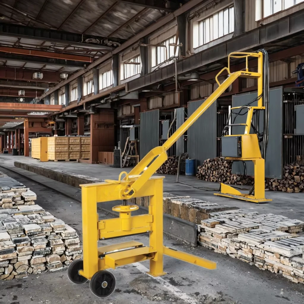 BS35 manual hollow brick gate tool with hydraulic spring system, used for inflatable block splitters