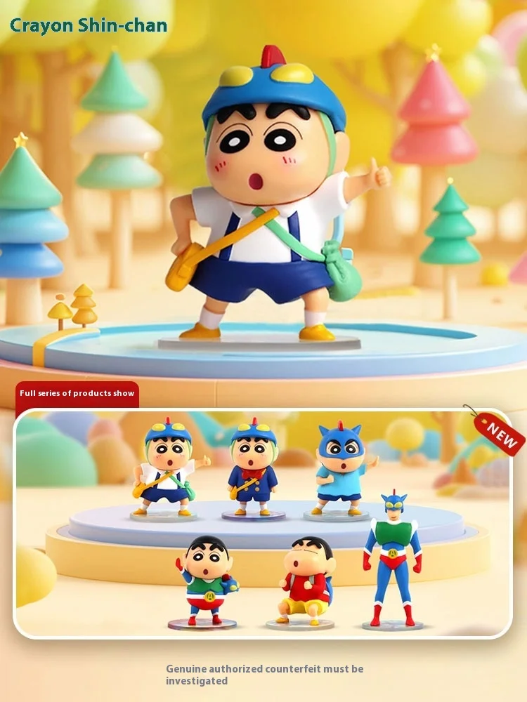 

Miniso Crayon Shin-chan Dynamic Battle Series blind box car ornaments cute anime figures decorations adorable collectible toys