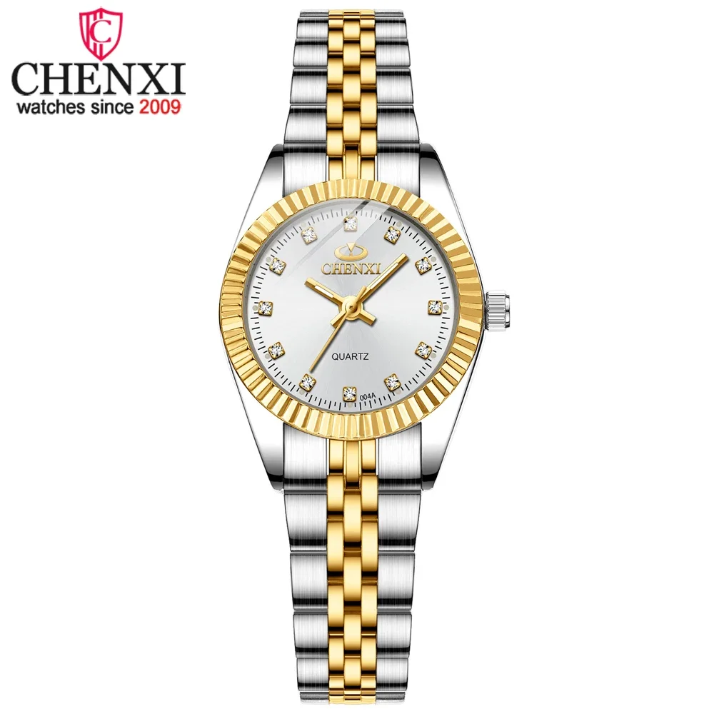 

CHENXI 004 Women Quartz Watch Golden & Silver Classic Female Elegant Clock Watches Luxury Gift Ladies Waterproof Watch for Woman