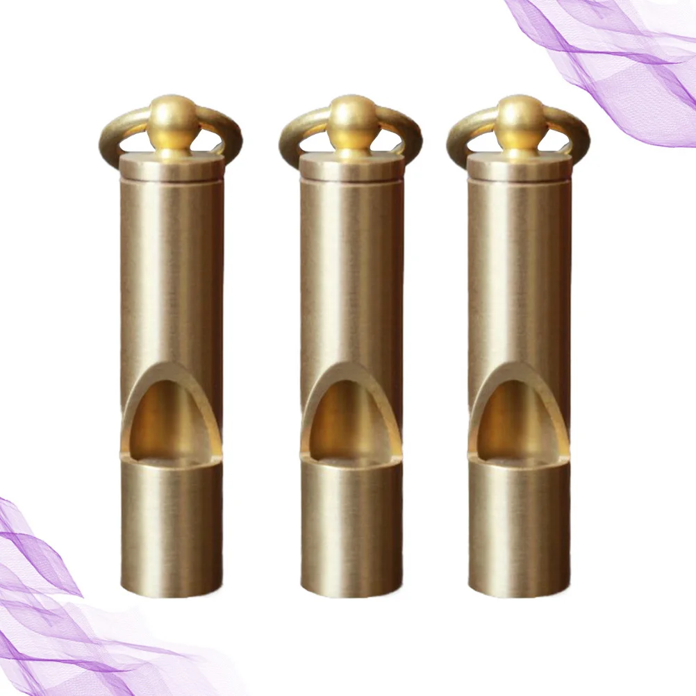 3 قطعة صافرة إنقاذ المعادن النحاس النقي المفاتيح قلادة للمشي التخييم تسلق الطوارئ الإنقاذ كرة قدم رياضية في الهواء الطلق #6