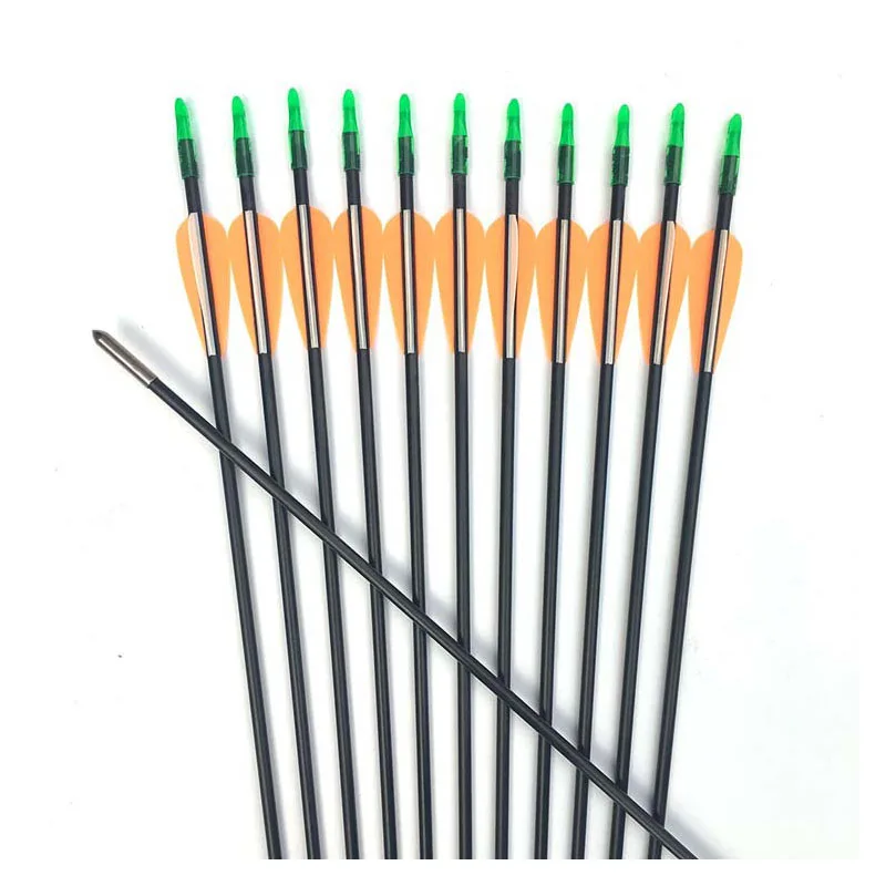 

ACCMOS стрелы из стекловолокна, готовые OD6 мм Sp1300 для изогнутого лука, прямой нарисованный лук, стрельба из лука, охота, стрельба, тренировка