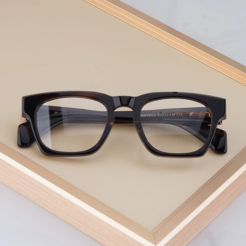 Acetate Rectangle Glasses Frame For Men Women Japanese Style Handmade High Quality  Designer Eyeglasses Can customize lenses