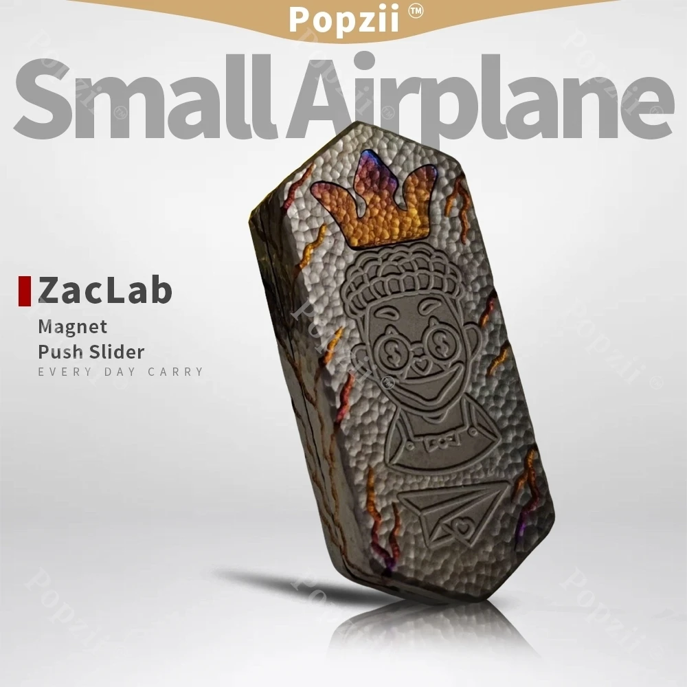 

ZacLab Airplane Titanium Alloy Hand Carving Mechanical Push Slider Multi Orbit Push Slider Fidgeting Toy Adult Decompression Toy