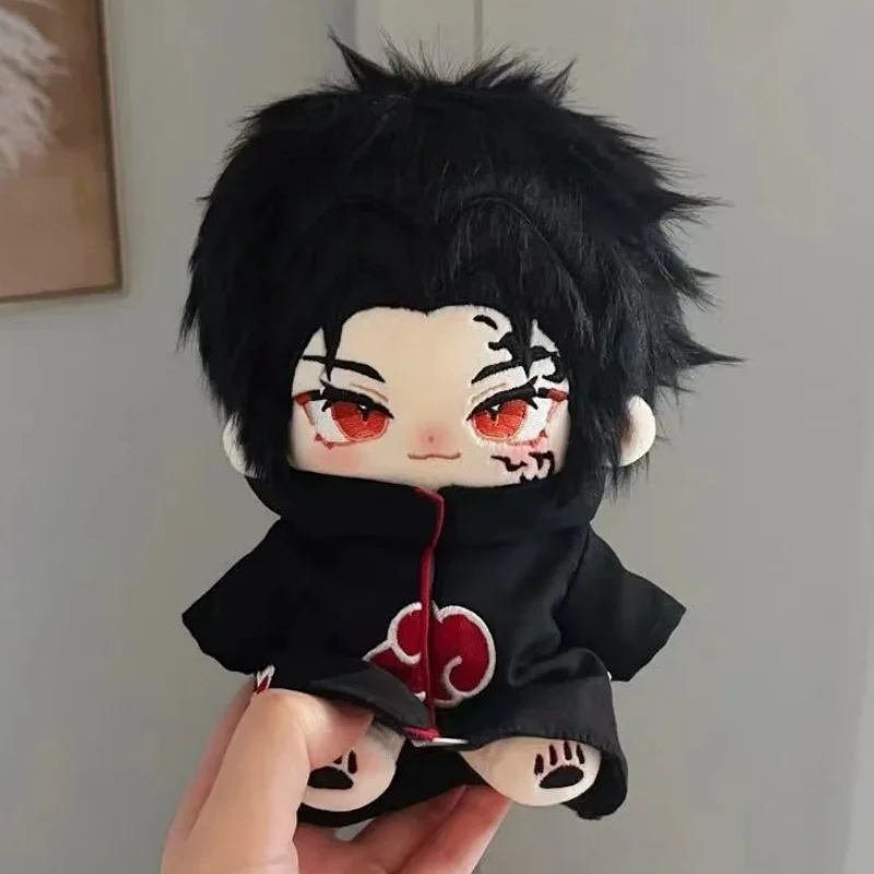 Hot 20cm Anime Naruto Hataki Kakashi Cotton Plush Dolls Dress-Up Puppet Kawaii Uchiha Sasuke Cotton Dolls Kids Cute Toys Gifts