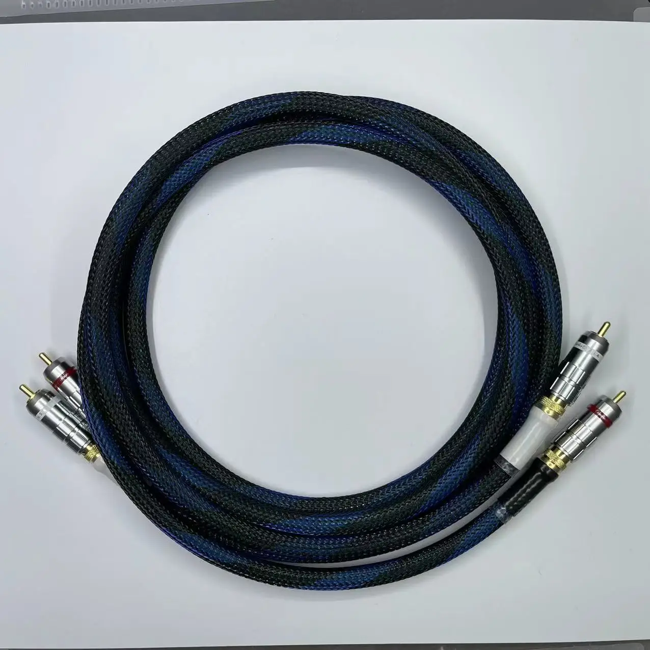 HiFi Audio cable RCA interconnect OFC with Silver Plated wire with CMC 8016-WU Hi-end OFC Gold Plating plug connector