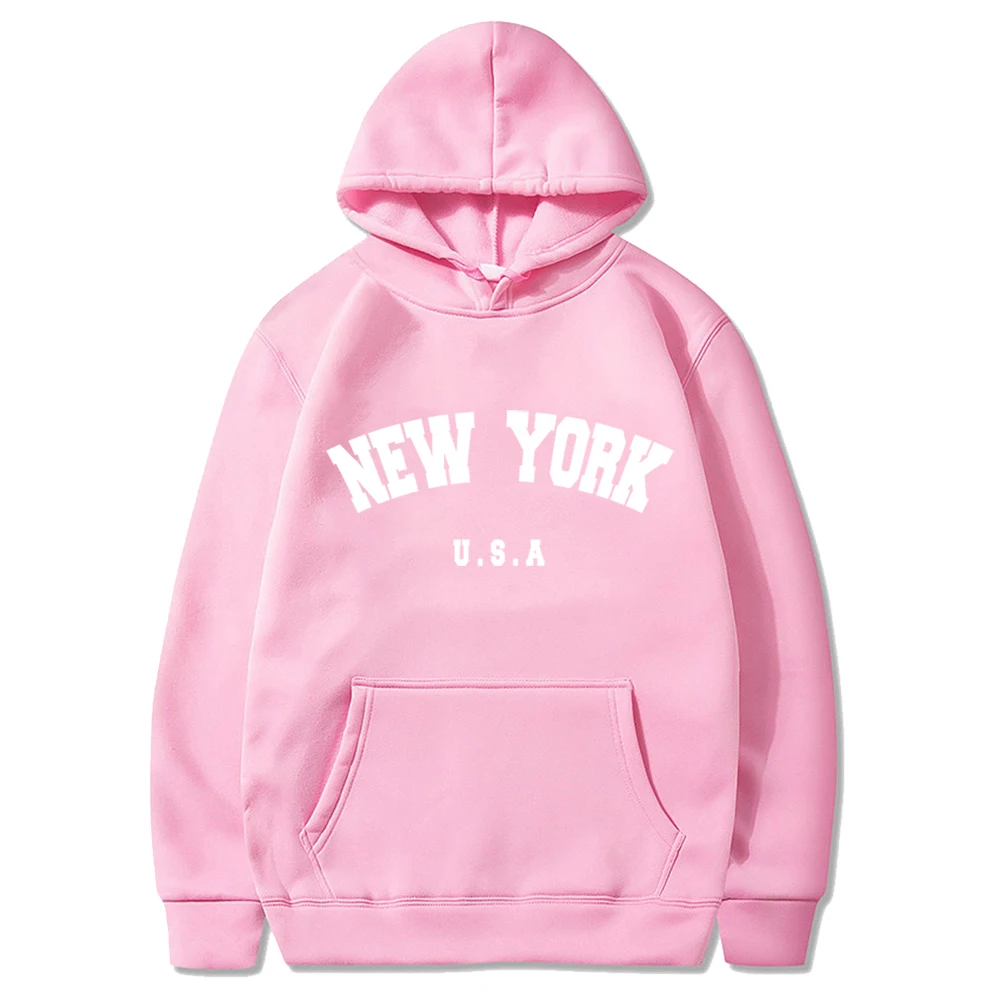 New York US City Hoodies Brief Gedrukt Grafische Sweatshirts Losse Casual Mode Casual HipHop Sweatshirt Harajuku Unisex