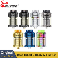 Original Hellvape Dead Rabbit 3 RTA Tank 2024 Edition 3.5/5.5ml E Cigarette Atomizer Dual Coil Postless Deck 25mm Vaporizer