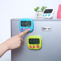 Magnetic LCD Digital Kitchen Countdown Timer Alarm with Stand White Kitchen Timer Practical Cooking Timer Alarm Clock