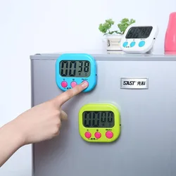 Magnetic LCD Digital Kitchen Countdown Timer Alarm with Stand White Kitchen Timer Practical Cooking Timer Alarm Clock