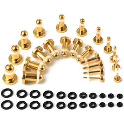 Giga 316L Stainless Steel Ear Stretching Kit with 0.5mm Increments, 18g-00g Dead Stretching Short Tapers Plugs with Rubber Rings