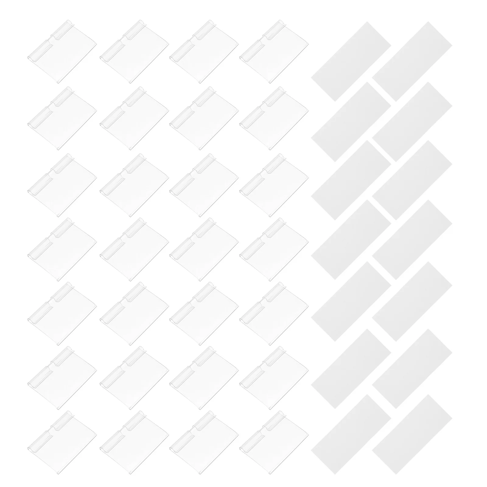 

50Set Clear Plastic Price Card Display Clips Secure Attachment for Malls Shops Supermarkets Efficient Organized Product