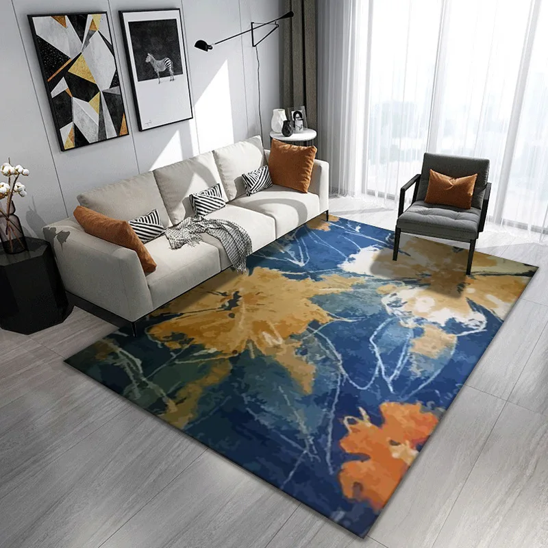 

Nordic StyleLiving Room Area Rug Ink Splashing Bedroom Bedside Carpet Crystal Velvet Modern Fashion Rug for Dining Room Decor