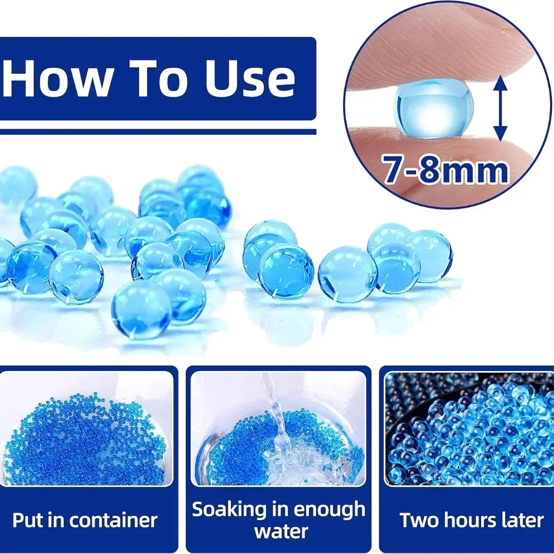 W100000PCS 7-8 مللي متر كرة الماء الخرز عبوة الذخيرة هلام الفاصل الكرة الناسف الرصاص ل هلام ل 416 AK P90 مسدس لعبة Ammos #4