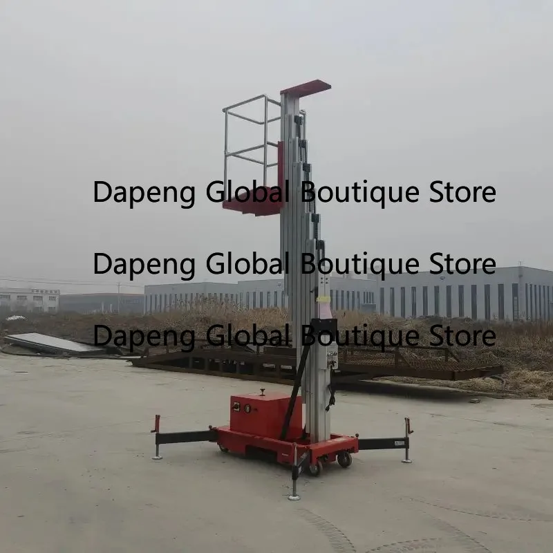 6M 8M 10M Single Column Aluminum Hydraulic Electric Lifting Platform Mobile High Altitude Maintenance Equipment