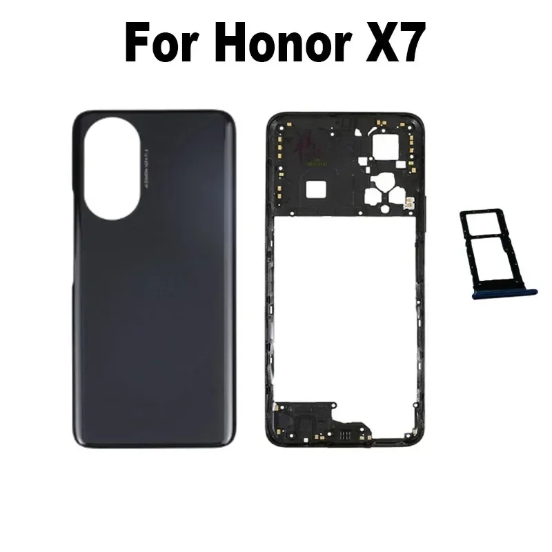 

For Honor X7 Full Housing Middle Frame Front Bezel Mid Plate Battery Cover Back Panel Rear Case With Sim Card Play 30 Plus