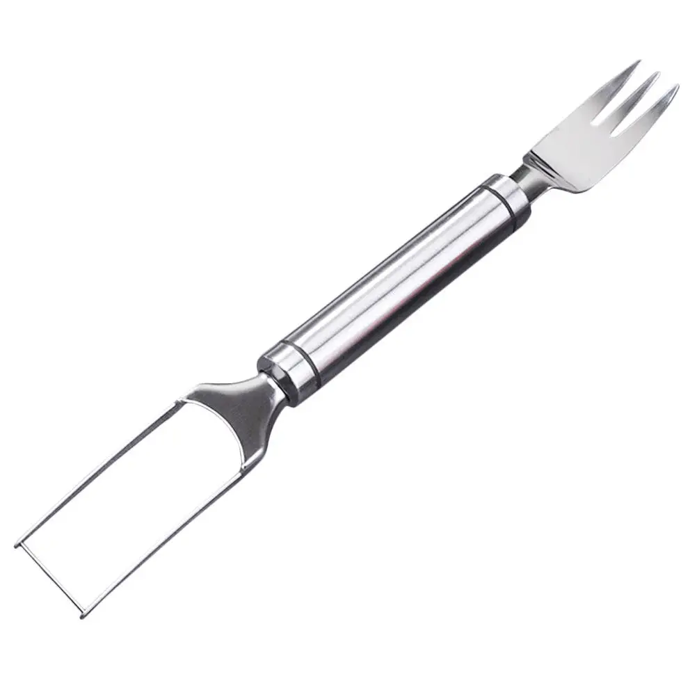 

Watermelon Fork Slicer 2-in-1 Stainless Steel Watermelon Cutter Fruits Cutting Tool Kitchen Gadget Melon Slicer