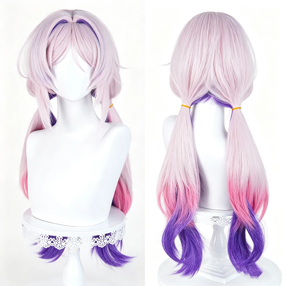 Genshin Impact Citlali Whispers of Stars and Smoke Cosplay Wig Gradient Pink Purple Heat Resistant Hair Women Halloween Party