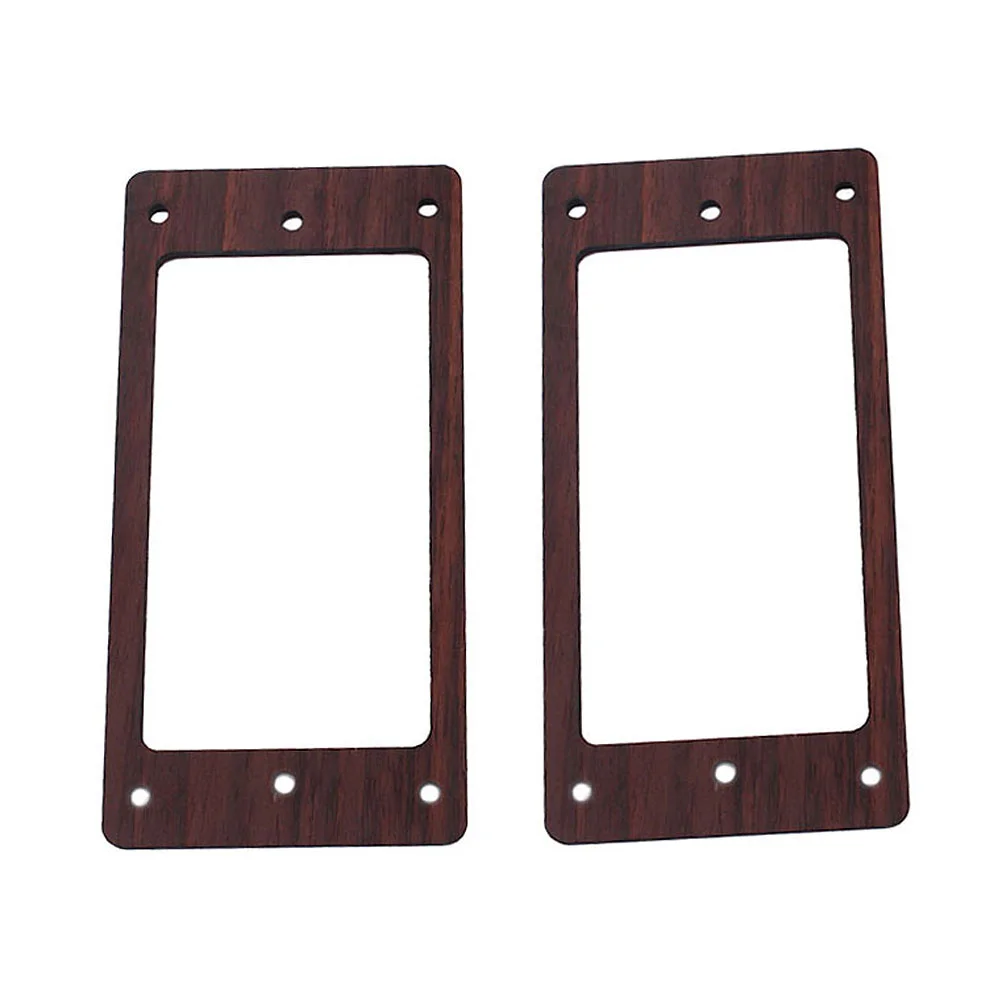 2 Pcs Guitar Luthier Parts Pickup Mounting Ring Double Coil Electric Humbucker Frame Slanted Wooden