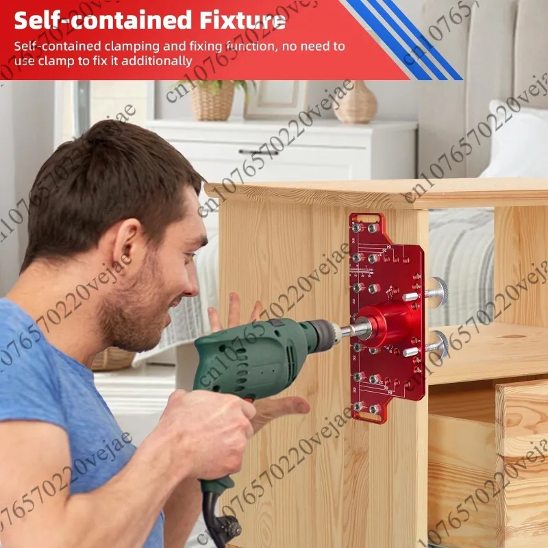 50pcs Two-in-one fixture for shelf hole clamps and hidden hinge clamps, shelf pin drilling clamps, aluminum alloy cabinets
