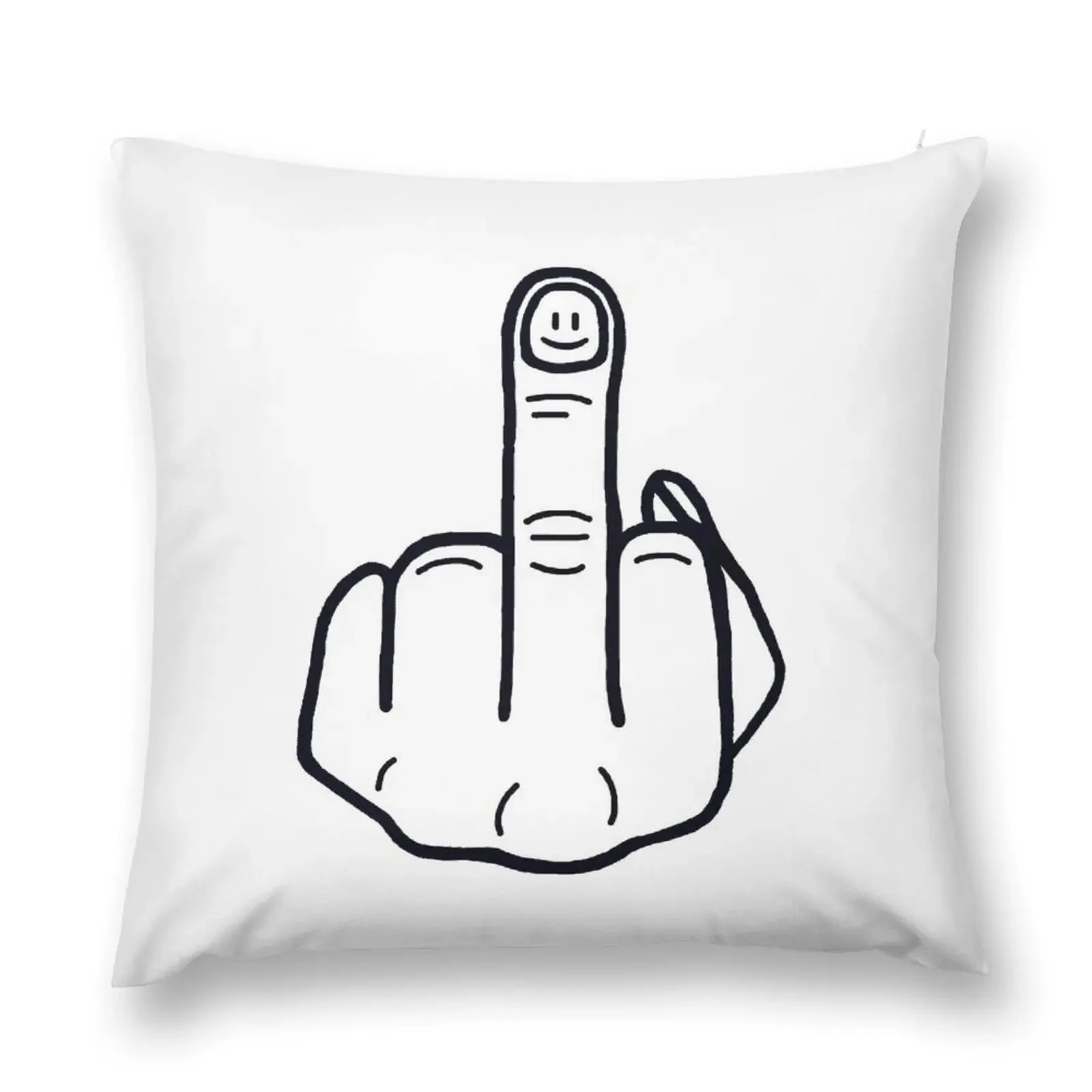 

funny middle finger black Throw Pillow Pillowcases Bed Cushions Cusions Cover ornamental pillows pillow