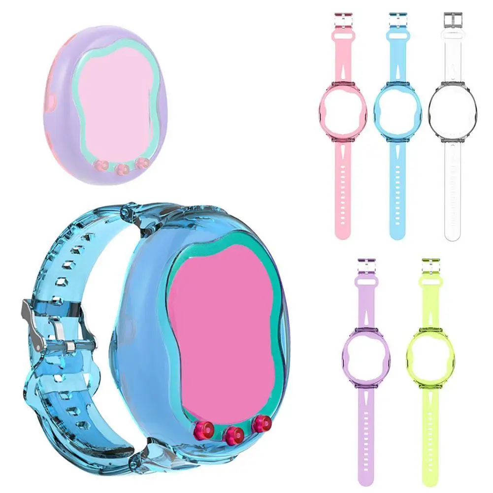 Protective Case Interactive Virtual Pet Soft TPU Protective Cover With Adjustable Hand Strap Compatible for Tamagotchi 