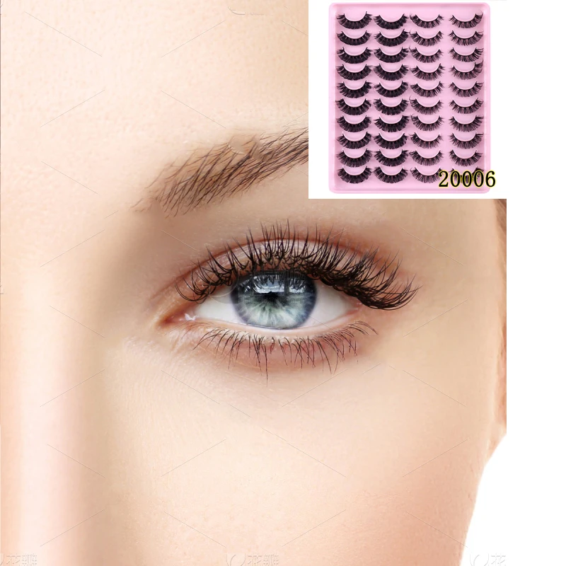 New arrival 3D Mink Eyelash colorful Base Card Cruelty Free 100% Handmade Artificial Thick Reusable False   Eyelashes Extension