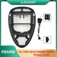 Para 1999-2010 CITROEN XSARA PICASSO 9 pulgadas Kits de marco estéreo para automóvil placa frontal de bisel de montaje Panel de unidad Interior de coche embellecedor de tablero