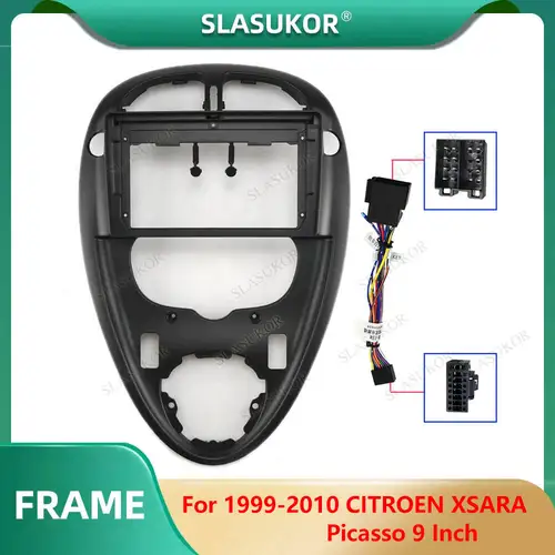 Imagen 1 del producto Para 1999-2010 CITROEN XSARA PICASSO 9 pulgadas Kits de marco estéreo para automóvil placa frontal de bisel de montaje Panel de unidad Interior de coche embellecedor de tablero