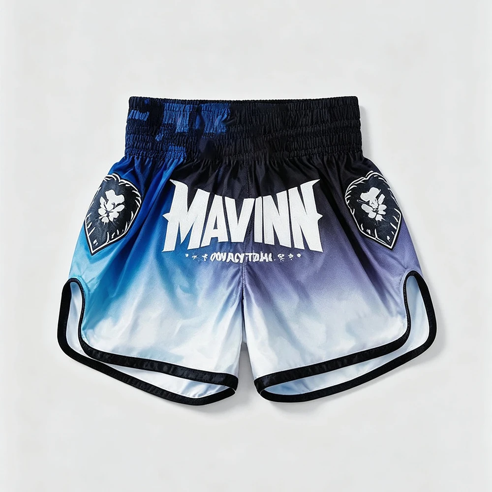 Neue Herren Muay Thai Shorts, Achteckige Käfig-Trainings-Sportshorts, Übergroße Atmungsaktive Schnelltrocknende MMA-Kampf-Nachthosen – Detail 9