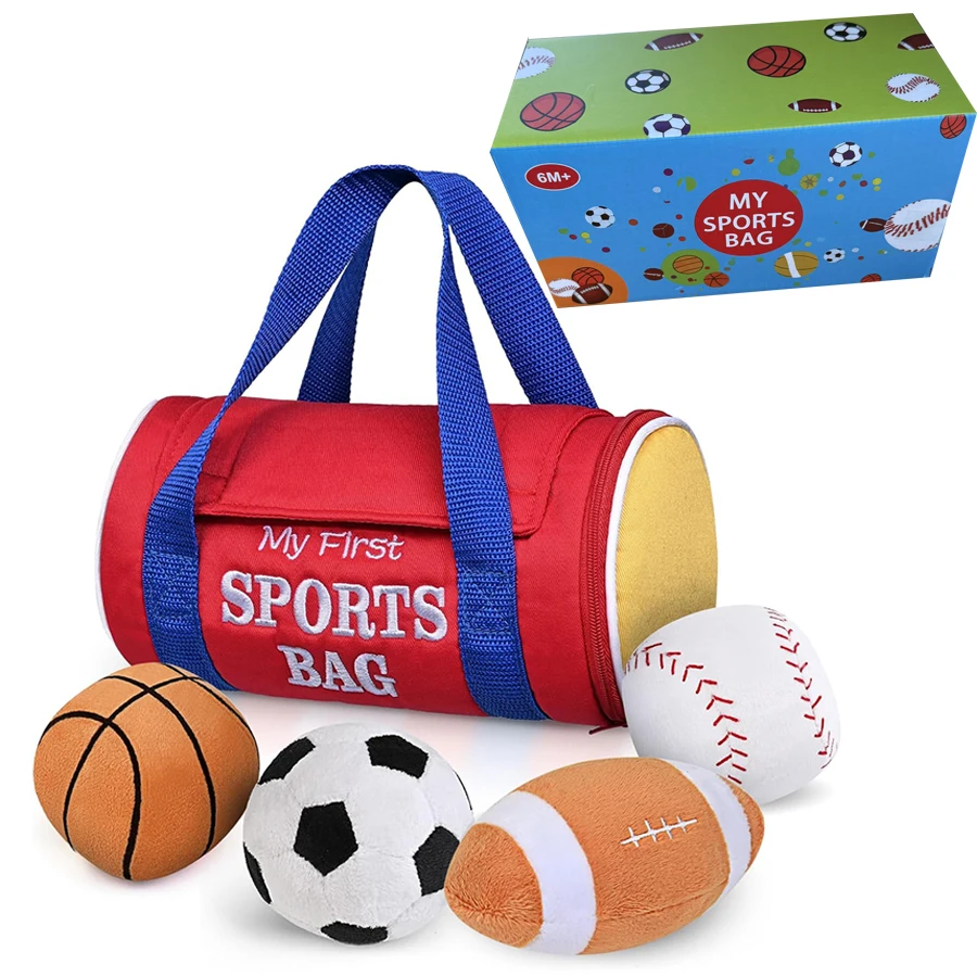 Babyspeelgoed 6-12 maanden Zachte babybijenkorf met 5 sensorische bijenrammelaar Spiegel Crinkle Pieper Druk Montessori Zacht speelgoed voor peuters