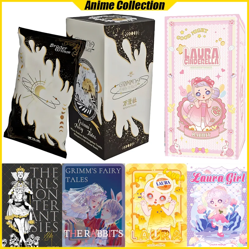 Wanmanshe Vol.2 Grimm's Fairy Tales Cards Laura Anime Collection Cards Mistery Box Board Games Toys هدايا عيد الميلاد للأطفال