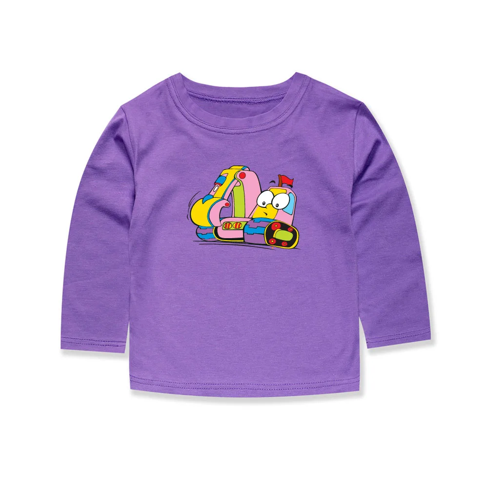 Boys T Shirt Long Sleeve for Kids Toddlers 2 to 3 4 5 6 7 8 9 10 11 12 13 14 Years Cotton Purple Baby Boy Tshirt 9 12 18 Months