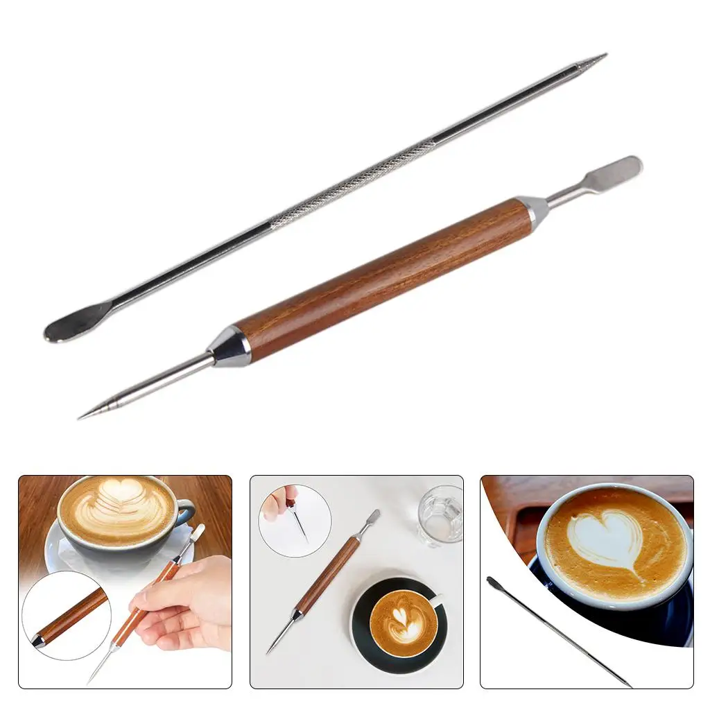 Latte Coffee Art Pen Coffee Carving Pen Pull Flower Needle for Cafe Kitchen