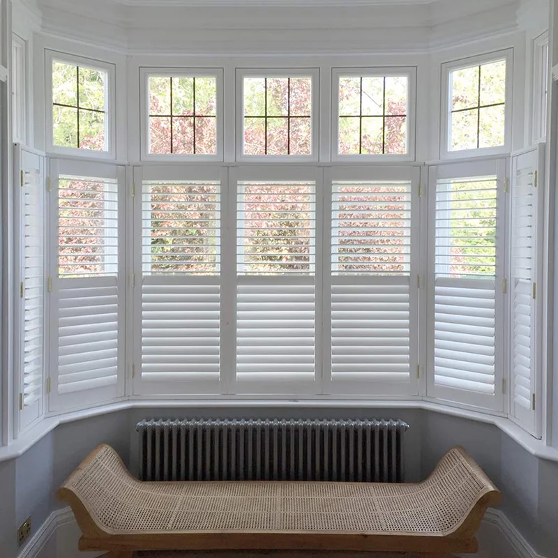 High Quality Design Plantation Shutter Wooden Shutter Bay Window