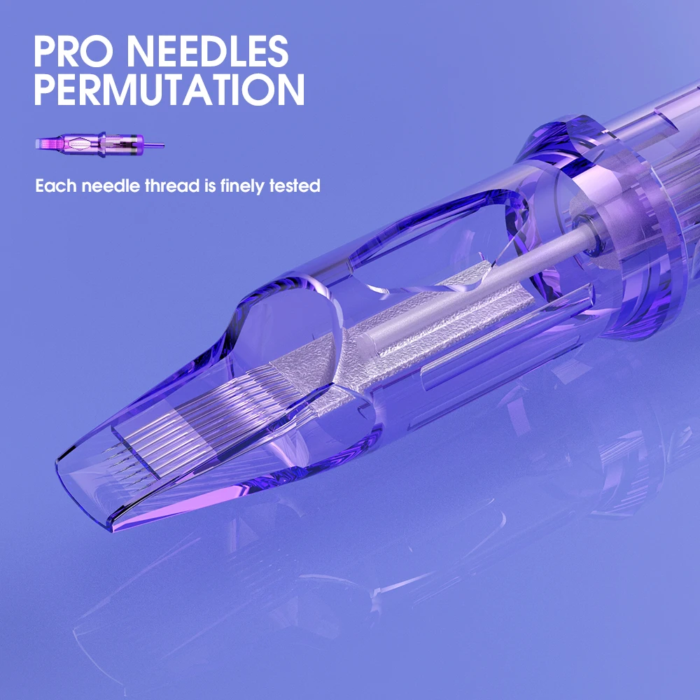Wholesale Widely Praised Masters Pro Needle Cartridge Permanent Makeup Universal Purple Tattoos Cartridge