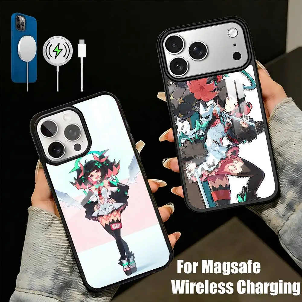 Captain Angel N-Nangong-Yu Game ZZZ Phone Case For iPhone17,16,15,14,13 Plus,Pro Max Magnetic For Magsafe Wireless Charging