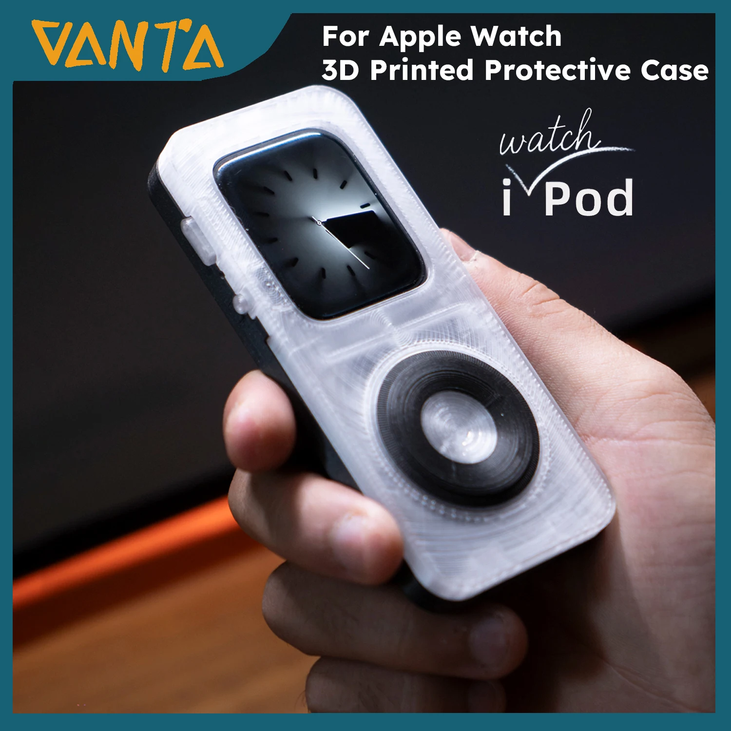 For Apple Watch iWatch Retro iPod Style 3D Printed Protective Case Series Expands 10/9/8/7 Acceroies Function Expansion