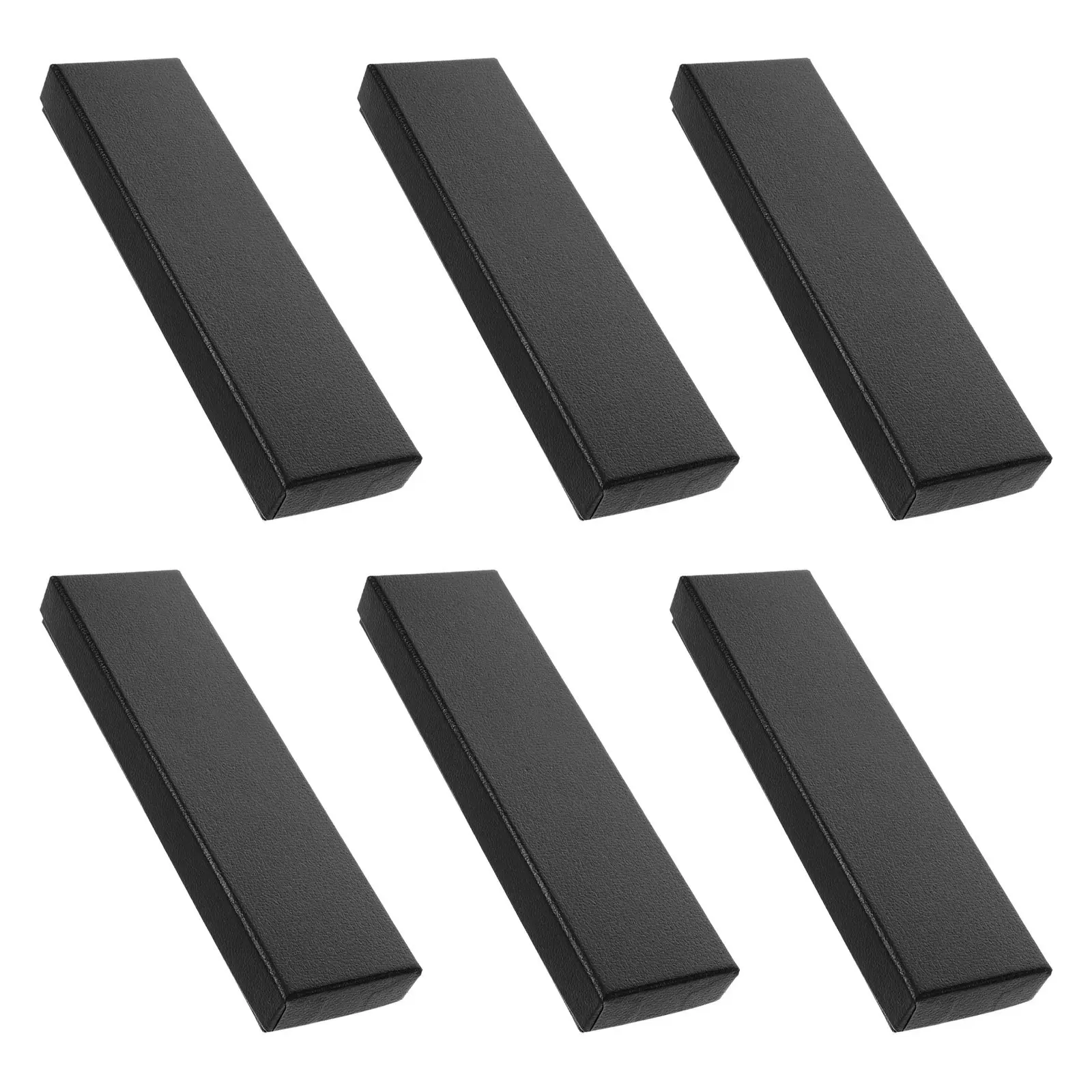 

Набор из 6 элегантных картонных коробок для хранения украшений с мягкой подкладкой, для часов, ручек, аксессуаров, безопасный, без пыли, идеально для подарка