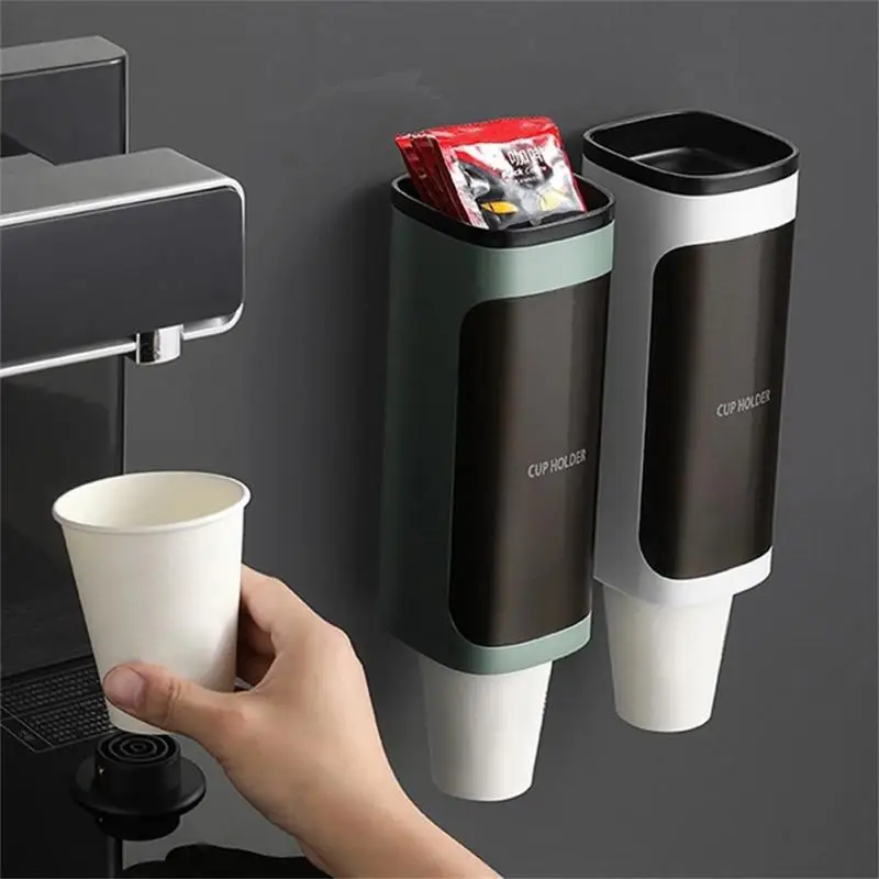 Water Dispenser Storage Paper Cup Holder Paper Cup Holder Cup Storage Rack Cup Taker Automatic Cup Dropper Holder Organizer