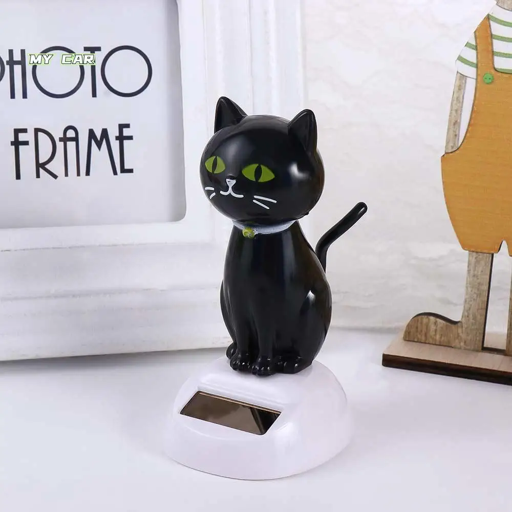 

for Kids Ornament Solar Powered Eco Friendly Car Decoration Dancing Cat Figure Solar Toy Doll Bobble Head Doll Shaking Head Cat