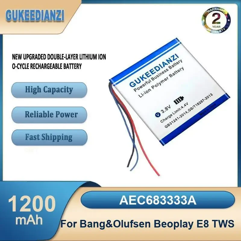 

AEC683333A 1200mAh High Capacity Wireless Bluetooth Headphones Battery For Bang&Olufsen Beoplay E8 TWS