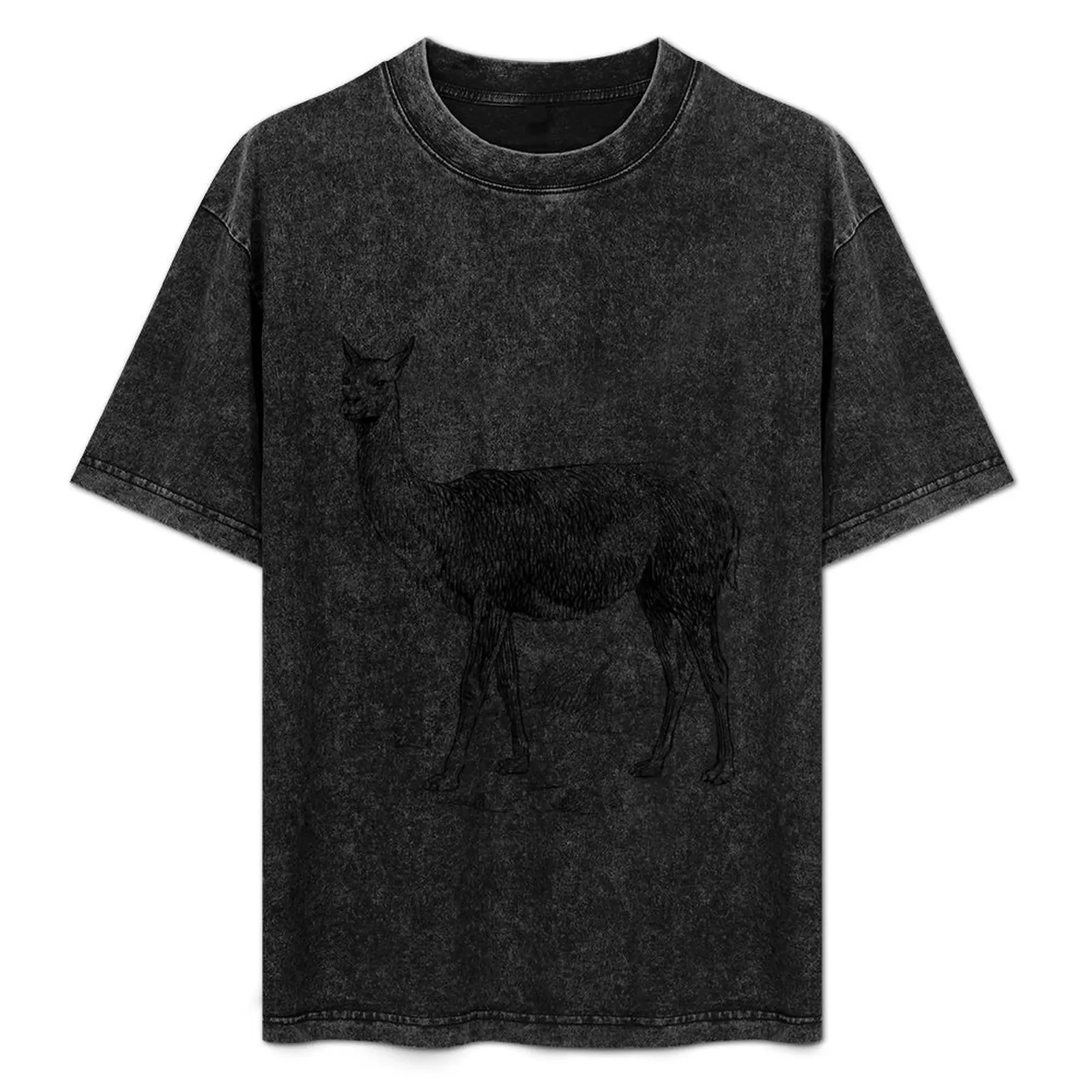 

Vicuna T-Shirt Non-Shrink Basic Cotton T-Shirt