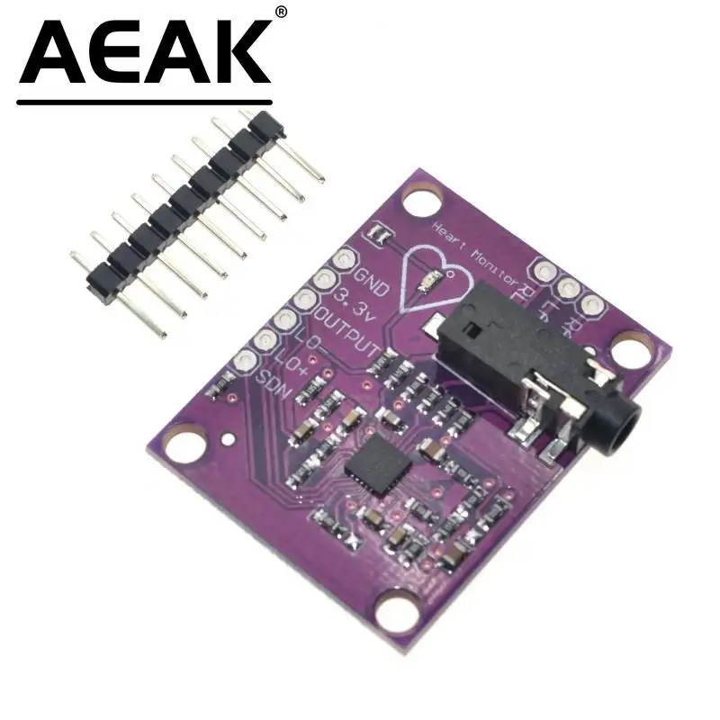 AEAK AD8232 Physiological Measurement Heart Pulse ECG Bio Monitor Sensor Module Board Hot Sale