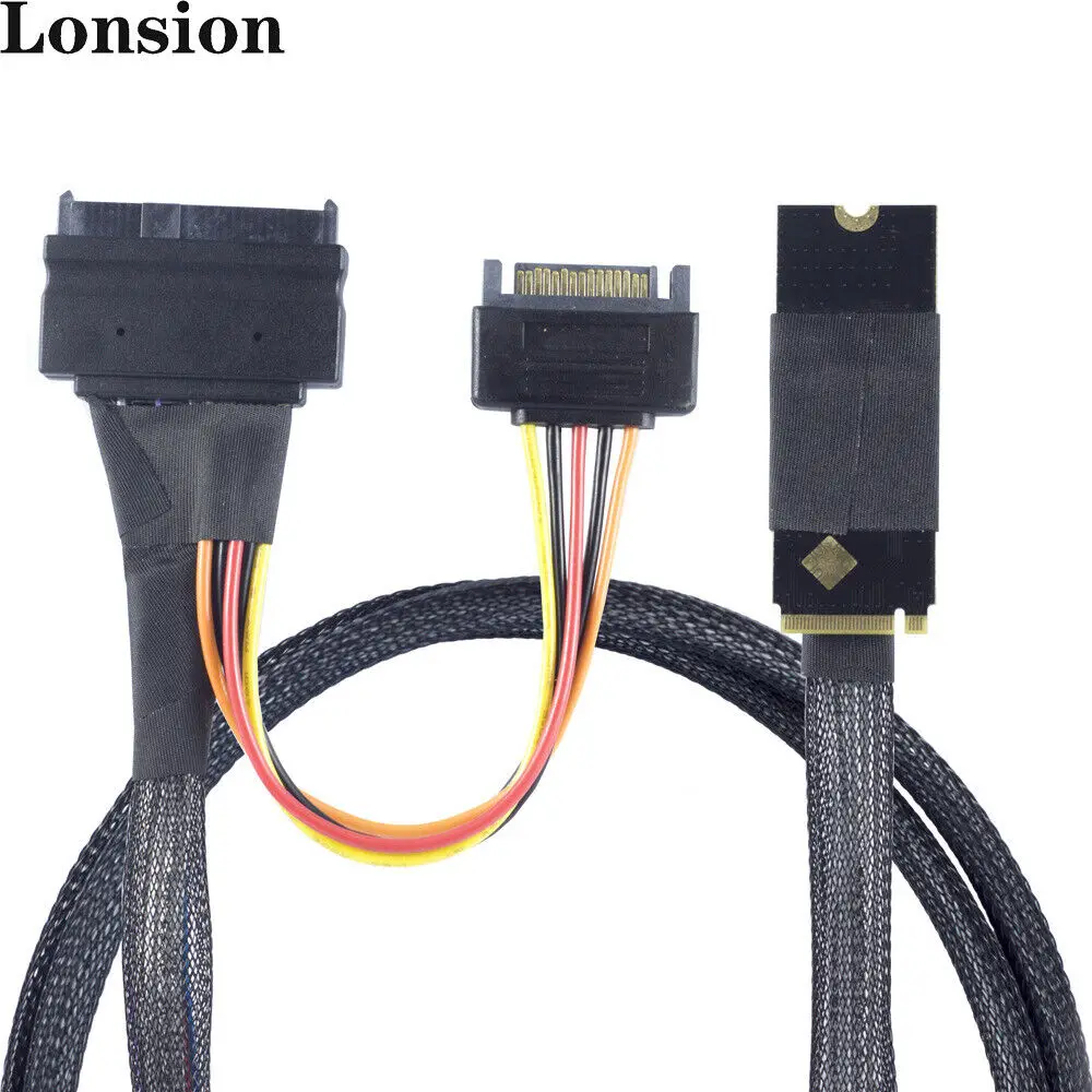 

M.2 To U.2 SAS SFF-8639 with SATA 15P Server Connection Cable